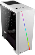 White Mid-Tower ATX PC Gaming Case with RGB and Full Window V7806