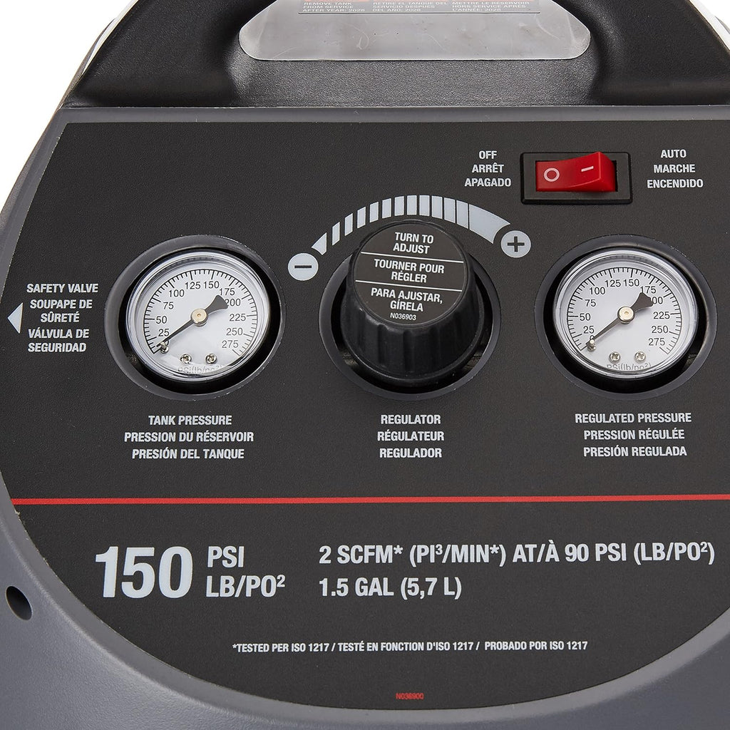 1.5 Gallon Oil-Free Air Compressor Kit with 25-Feet Hose R54557
