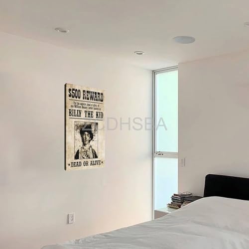 Retro Poster Old West Gunslinger Billy The Kid Wanted Poster 12x18inch H510