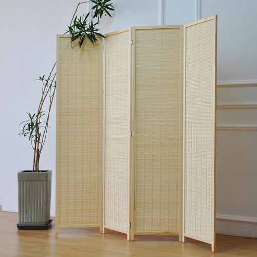 Bamboo Room Divider Screen, 67" H x 76.75" W M79342