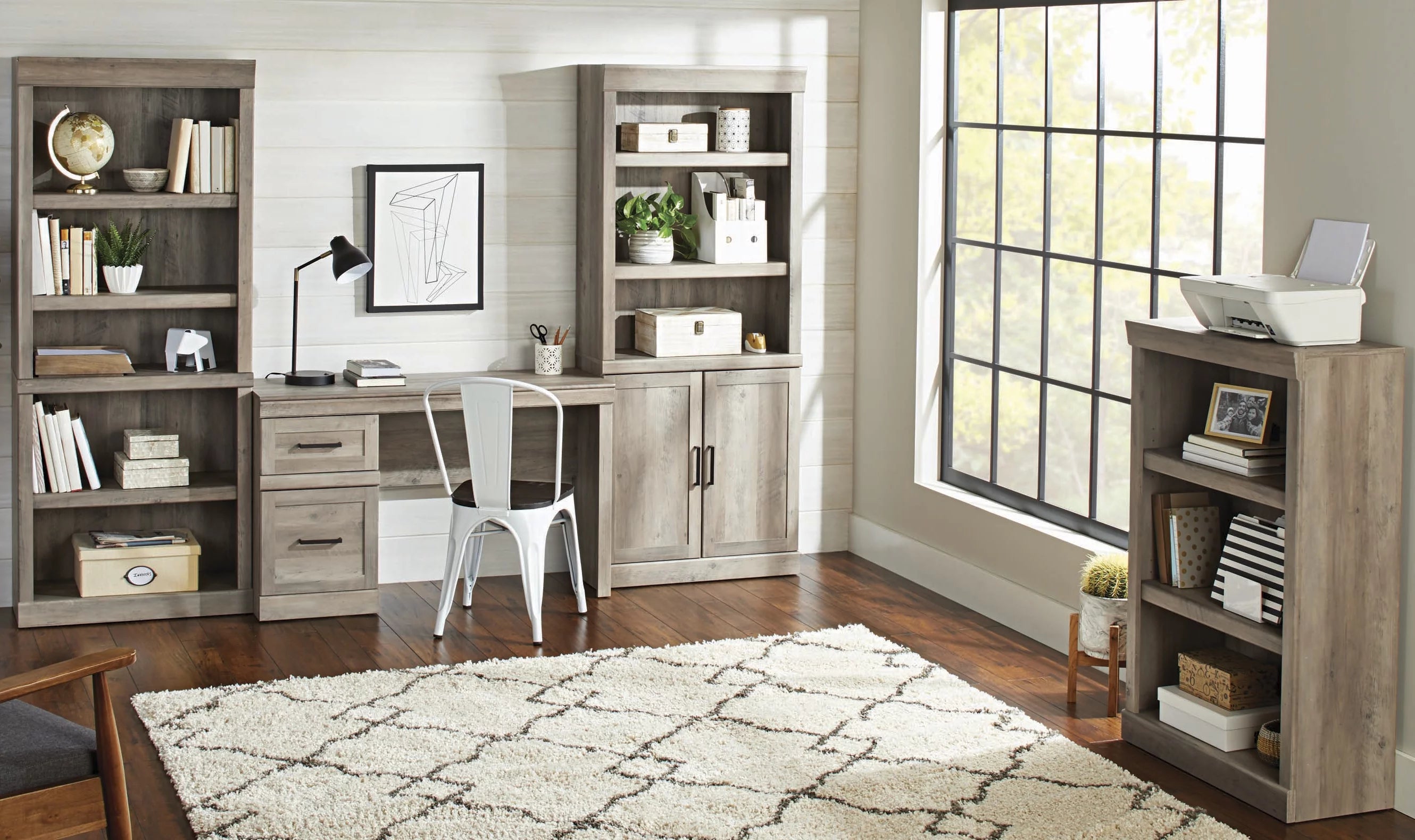 Rustic Gray 5 Shelf Bookcase V53286