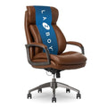 Black Vegan Leather Office Chair with Memory Foam Seat Back G407970