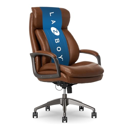 Black Vegan Leather Office Chair with Memory Foam Seat Back G407970