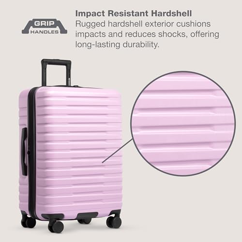 Teal Polycarbonate Hardside Travel Suitcase Luggage with 8 Spinner Wheels, Aluminum Handle, Carry-on 22-Inch U2619