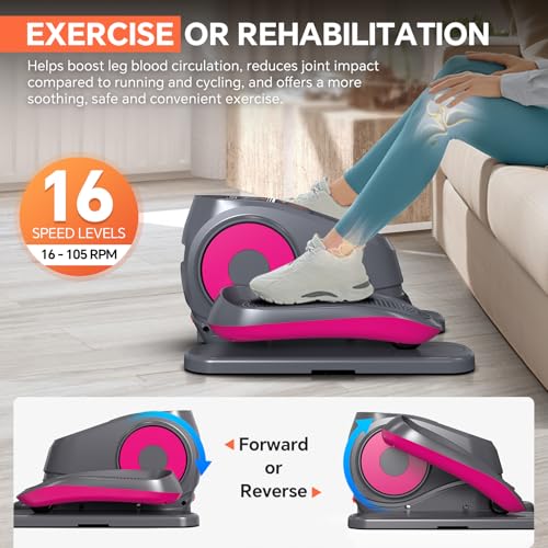 Under Desk Elliptical Machine with 16 Adjustable Speed V743