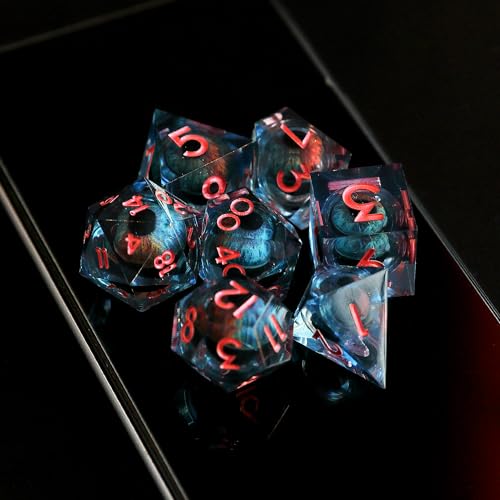 7 Piece Resin Sharp Edge Dice Set B928639