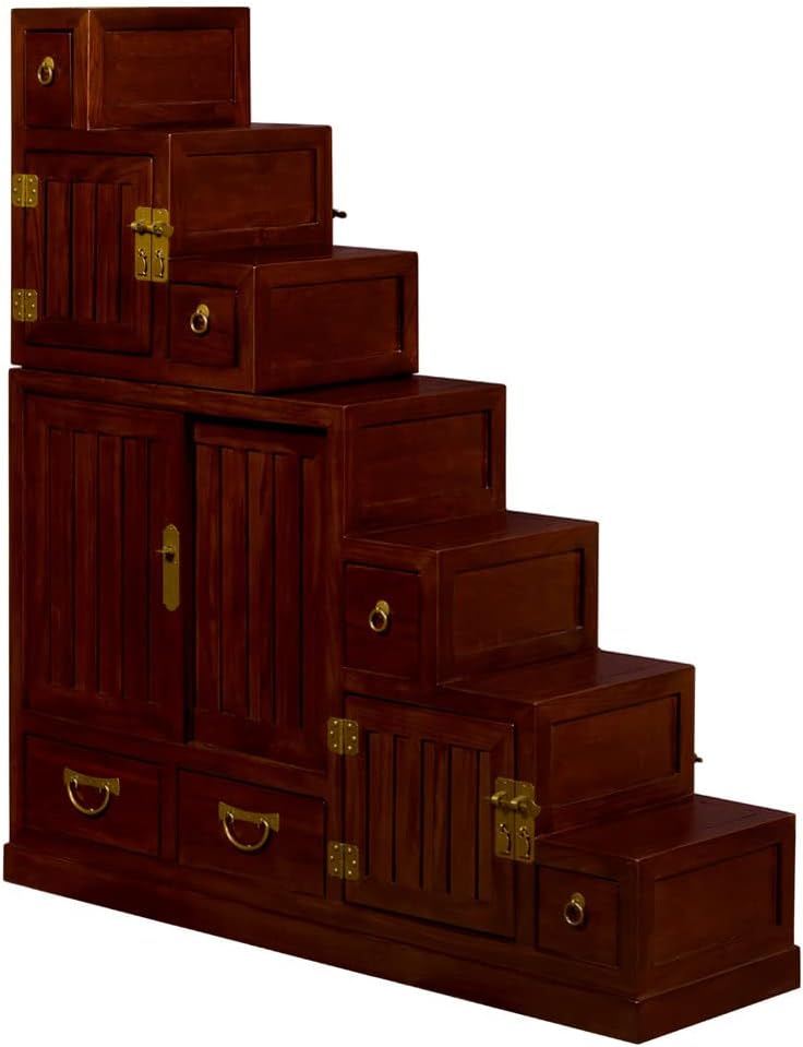Mahogany Finish Asian Cabinet U2307