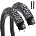 2 Pack 26" x 2.125" Beach Cruiser Bike Tires Black Wall/White Side Wall L489