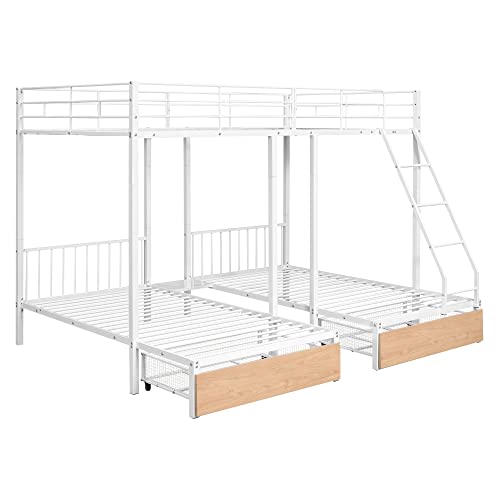 Black Triple Bunk Bed Twin Size Q927363