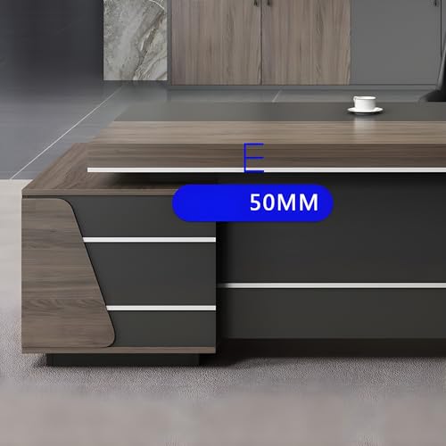 L-shape Office Desk with Locking Drawers and Cable Management, 79" L x 31.5" W x 29.5" H N199477