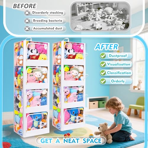 4-Tier Toy Bin for Plushies Storage S923956
