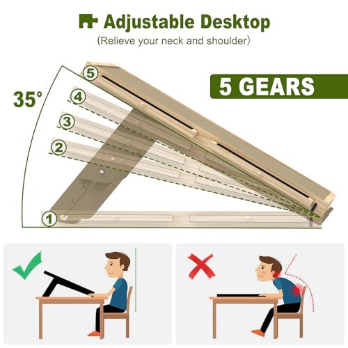 1500 Pieces Wooden Tilting Rotating Puzzle Board with Drawers and Cover R708