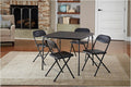 5-Piece Black Card Table Set K2690