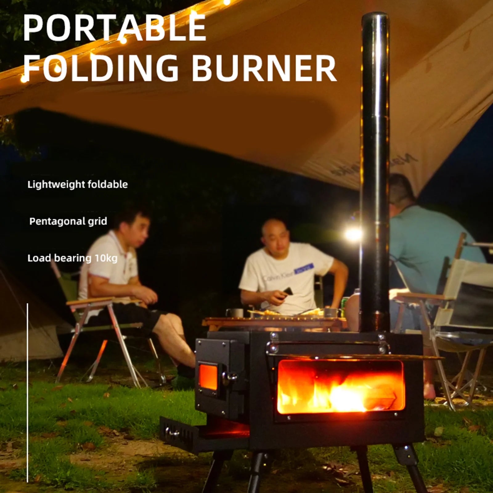 Outdoor Wood Burning Stove with Pipe H16847