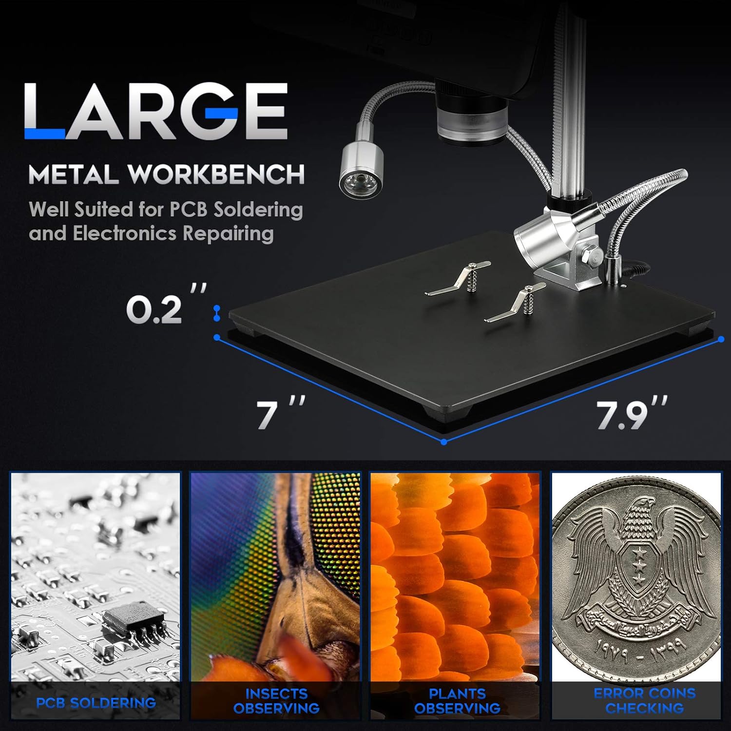 8.5'' Digital Microscope 50X-1300X with 12MP Camera F118286