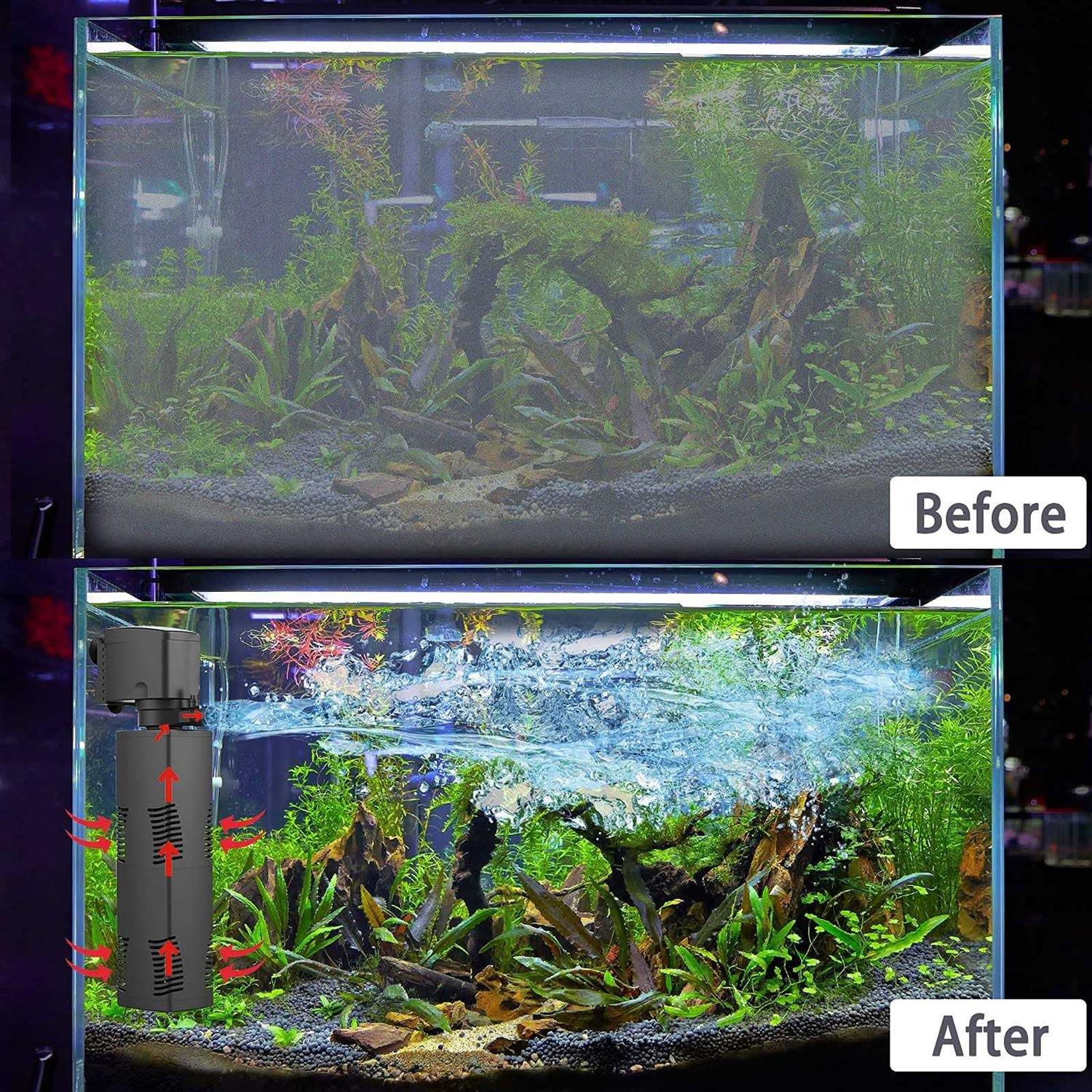 Crystal 300gph Biochemical Filtration Submersible Internal Fish Tank Filter X561121