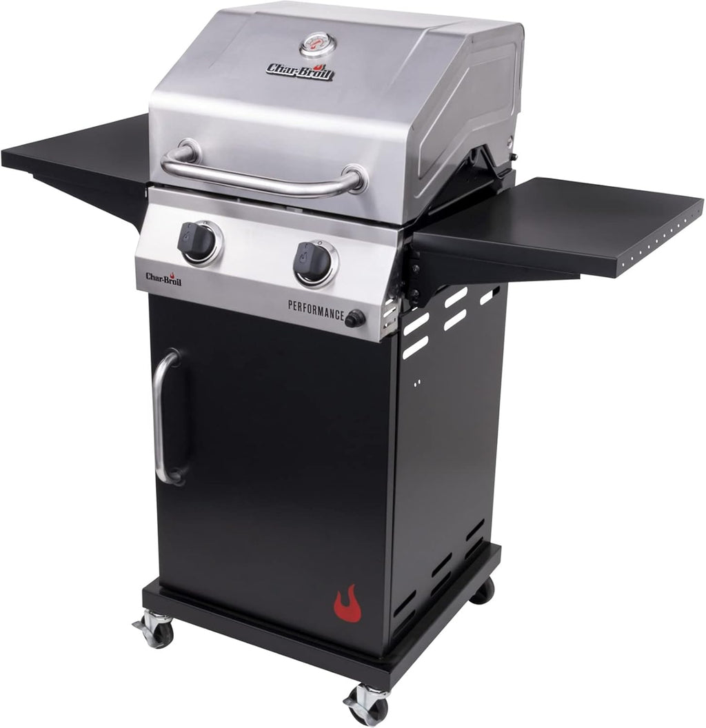 Stainless/Black 2-Burner Liquid Propane Gas Grill A704234