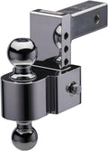 Adjustable Aluminum Ball Mount with 4 Inch Drop, 2 Inch Shank, and Chrome Plated Balls K2126