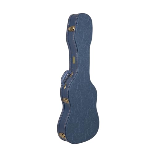 Carved Smoke Blue Wooden Hardshell Guitar Case R894