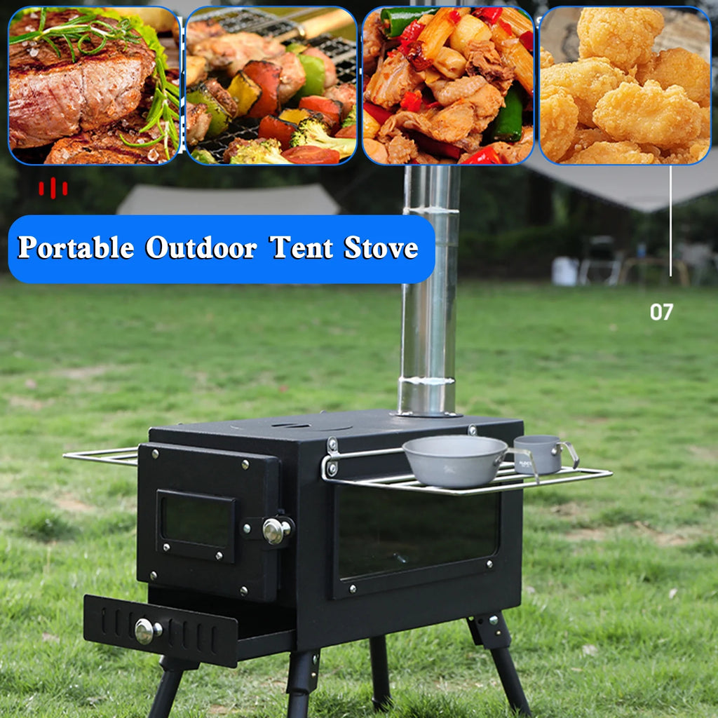 Outdoor Wood Burning Stove with Pipe H16847