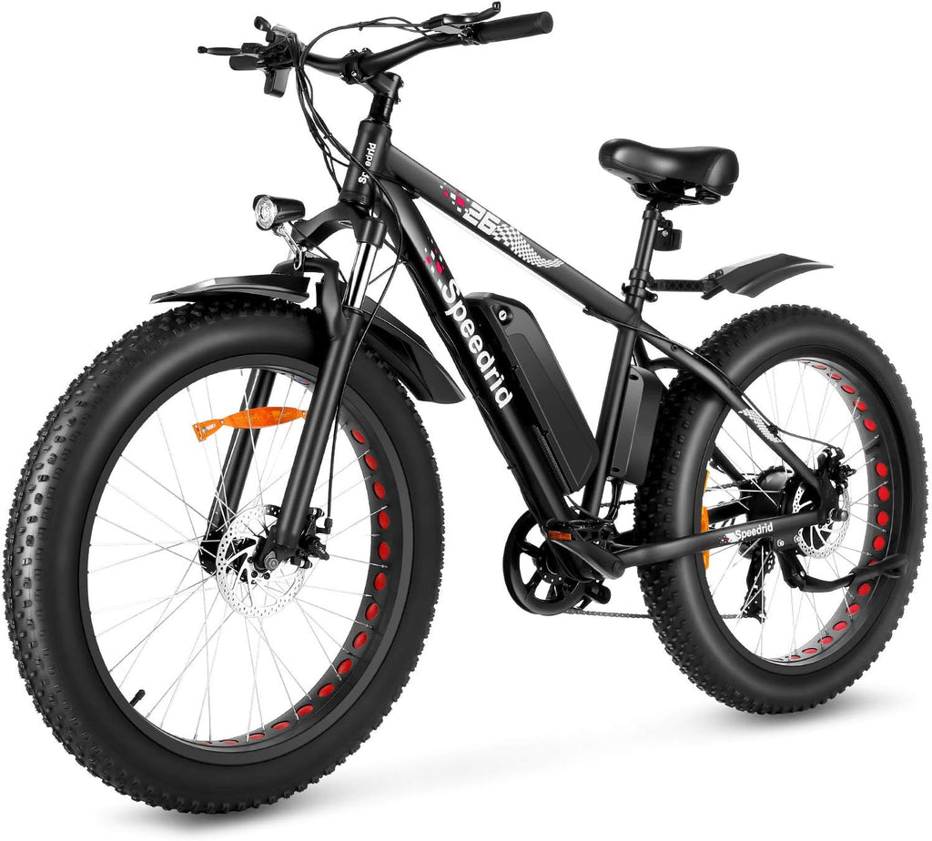 48V 500W Fat Tire Electric Bike 26" 4.0 with 48V 10Ah Removable Battery and 7 Speed K201