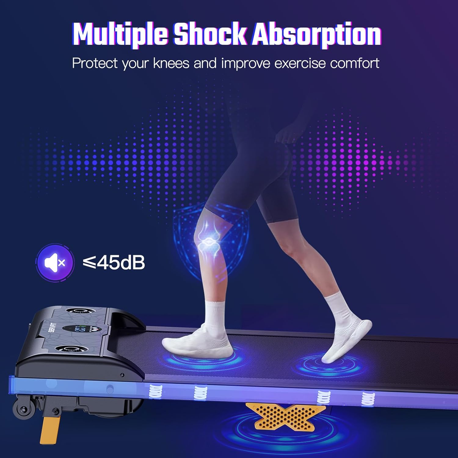 Under Desk Treadmill with Incline, Portable Walking Treadmill with Remote Control O172
