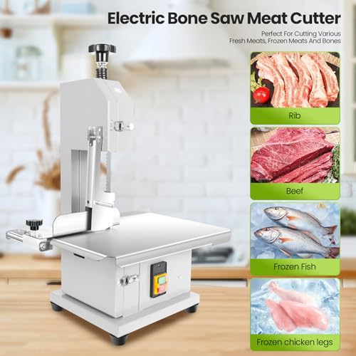 1500W Meat Band Saw, 0.04-7.8 In Cutting Thickness E8883
