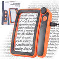 Rechargeable LED Magnifying Glass 5X Folding Rectangular Handheld Lighted Magnifier K10838