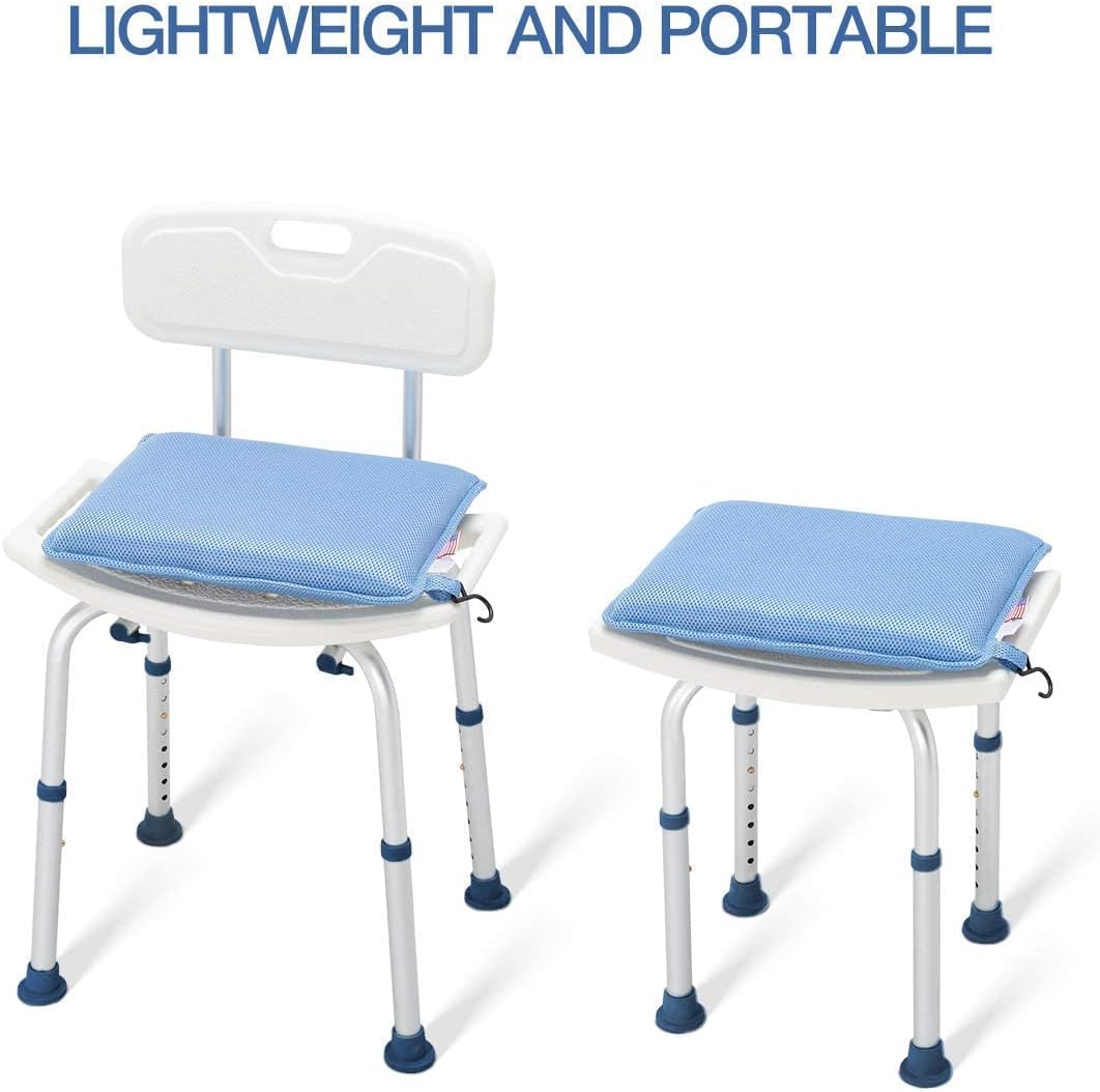 Rotating Adjustable Shower Stool with Waterproof Cushion Y540448