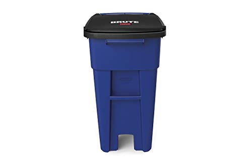 50-Gallon Gray Heavy-Duty Wheeled Trash Can, Pack of 2 A32004