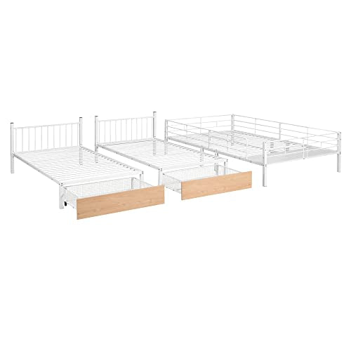 Black Triple Bunk Bed Twin Size Q927363