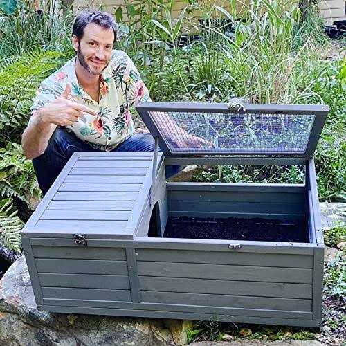 Wooden Tortoise House Large Tortoise Habitat Cage Indoor Tortoises Enclosure H108103