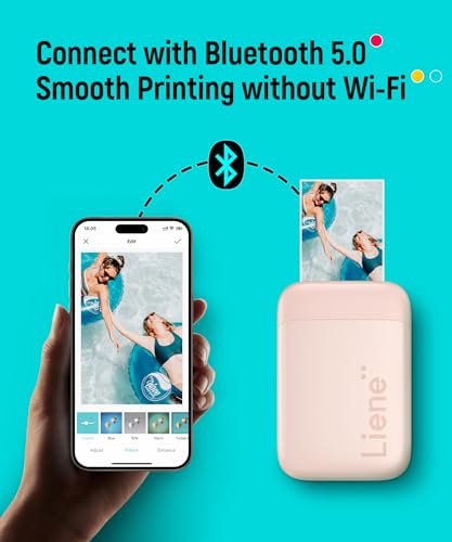 White 2x3 Mini Instant Photo Printer with 50 Zink Adhesive Paper D418553