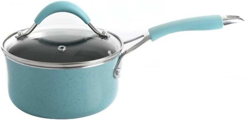 24-Piece Aluminum Cookware Combo Set Turquoise Sky Blue Z395346
