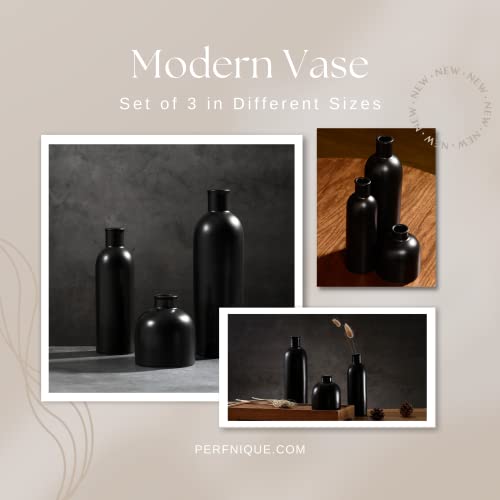 White Ceramic Vase Set of 3 W62849