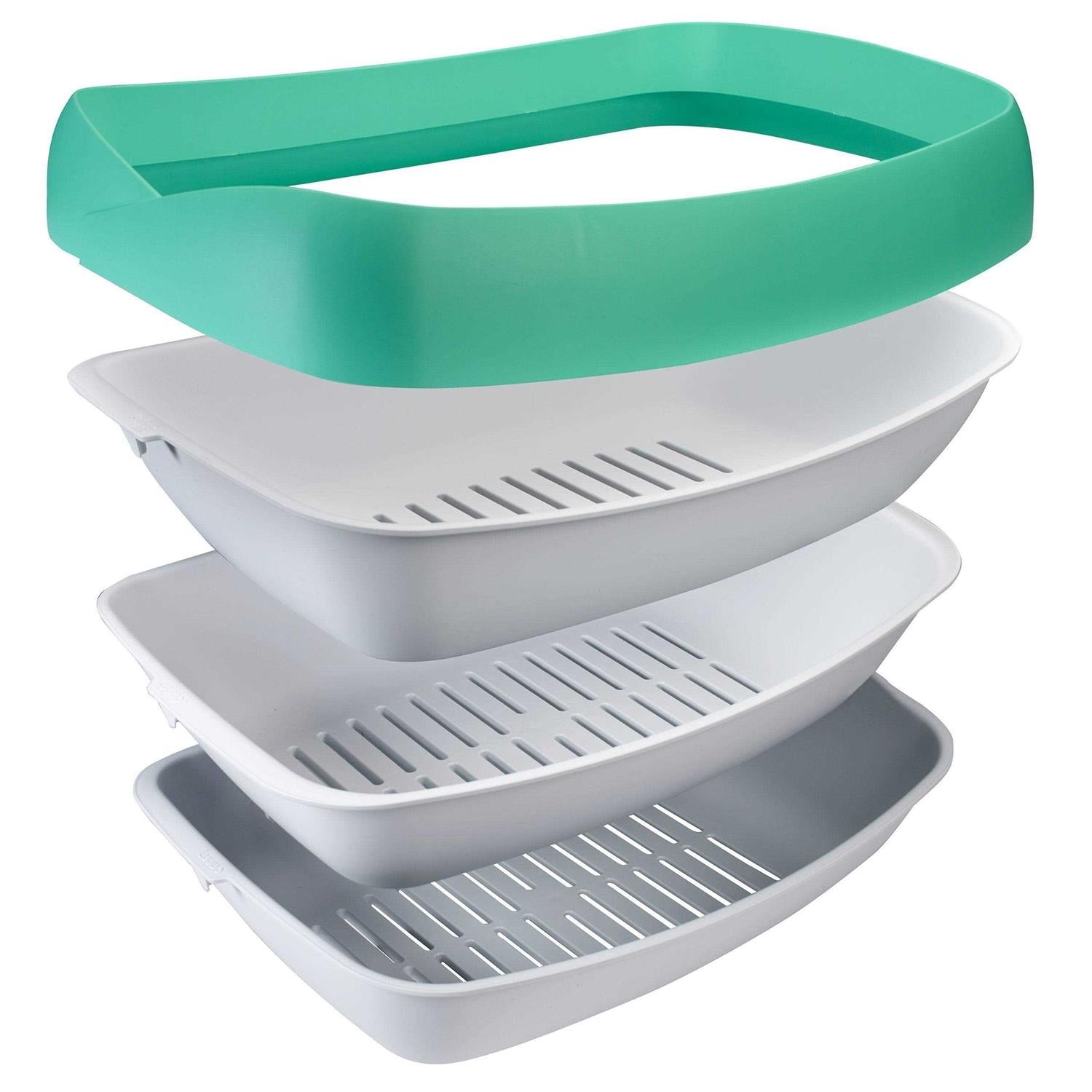 3 Sifting Tray Cat Litter Box with Non-Stick Coating Y939876