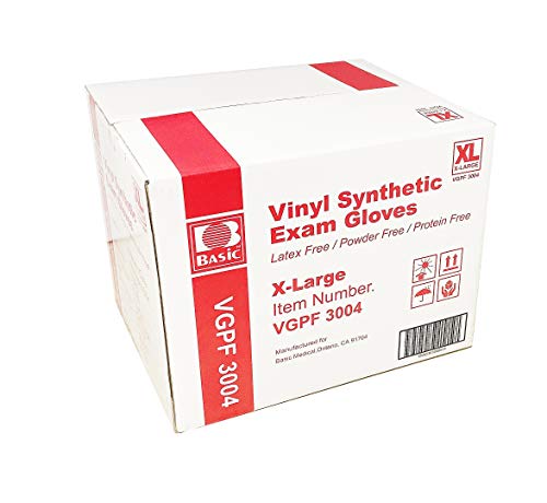 Clear Vinyl Exam Gloves, Extra-Large, Pack of 1000 M783500