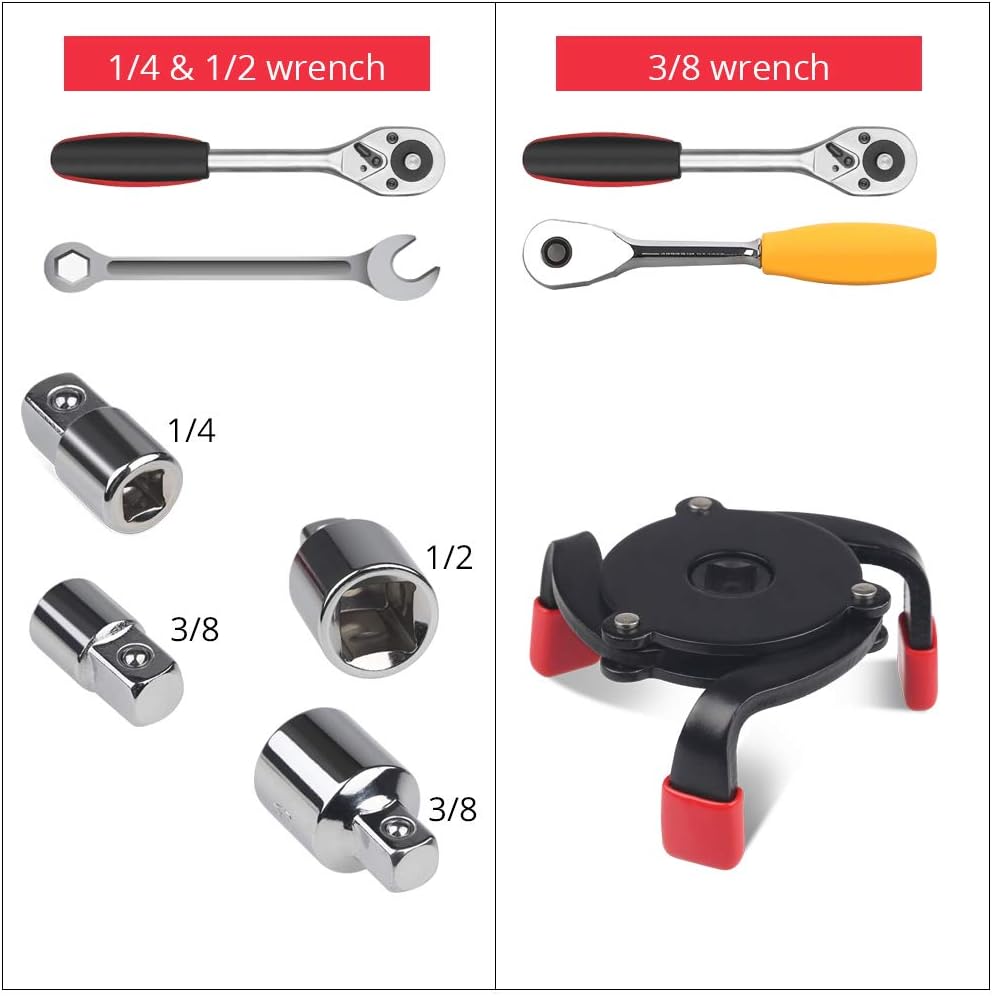 Universal Adjustable 3 Jaw Oil Filter Wrench Tool T783672