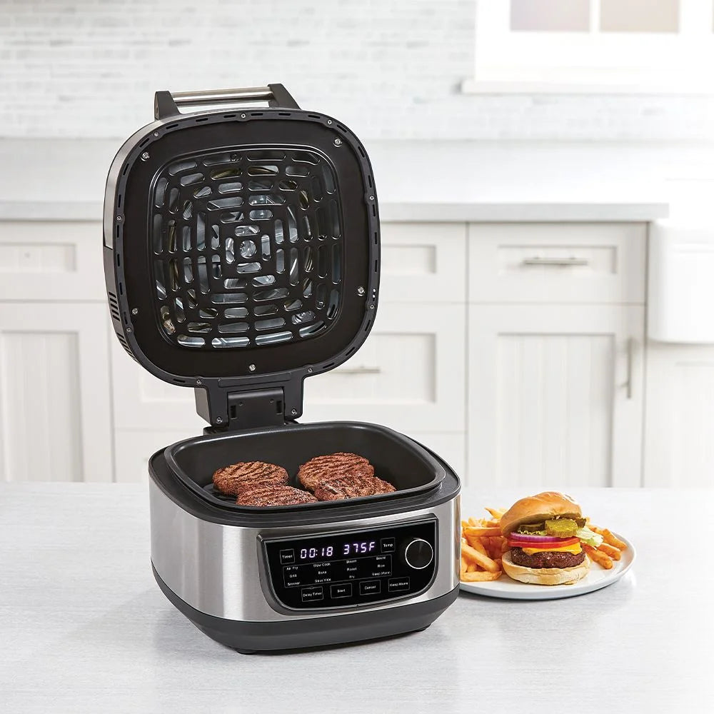 12-in-1 Stainless Steel Indoor Grill Air Fryer O3514