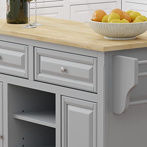 Cherry Wood Top Kitchen Cart V839
