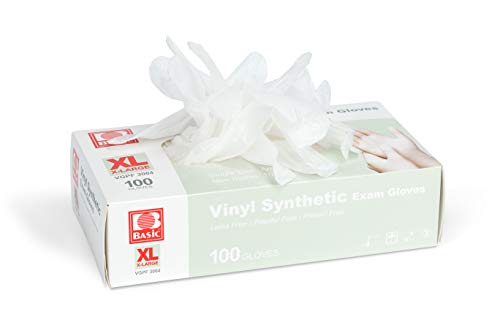 Clear Vinyl Exam Gloves, Extra-Large, Pack of 1000 M783500