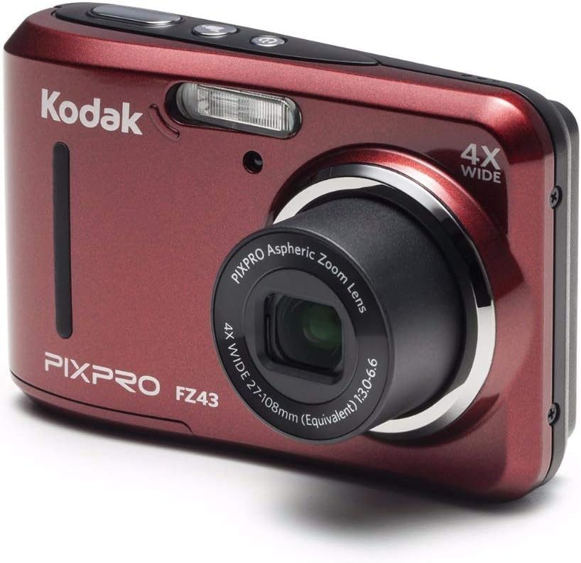 16 MP Digital Camera (Red) with Camera Case (Black/Pepper Red) Y2372