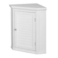 White Wooden Corner Wall Cabinet E83984