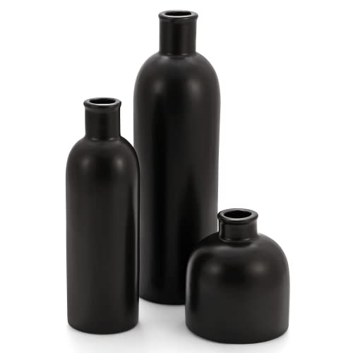 White Ceramic Vase Set of 3 W62849