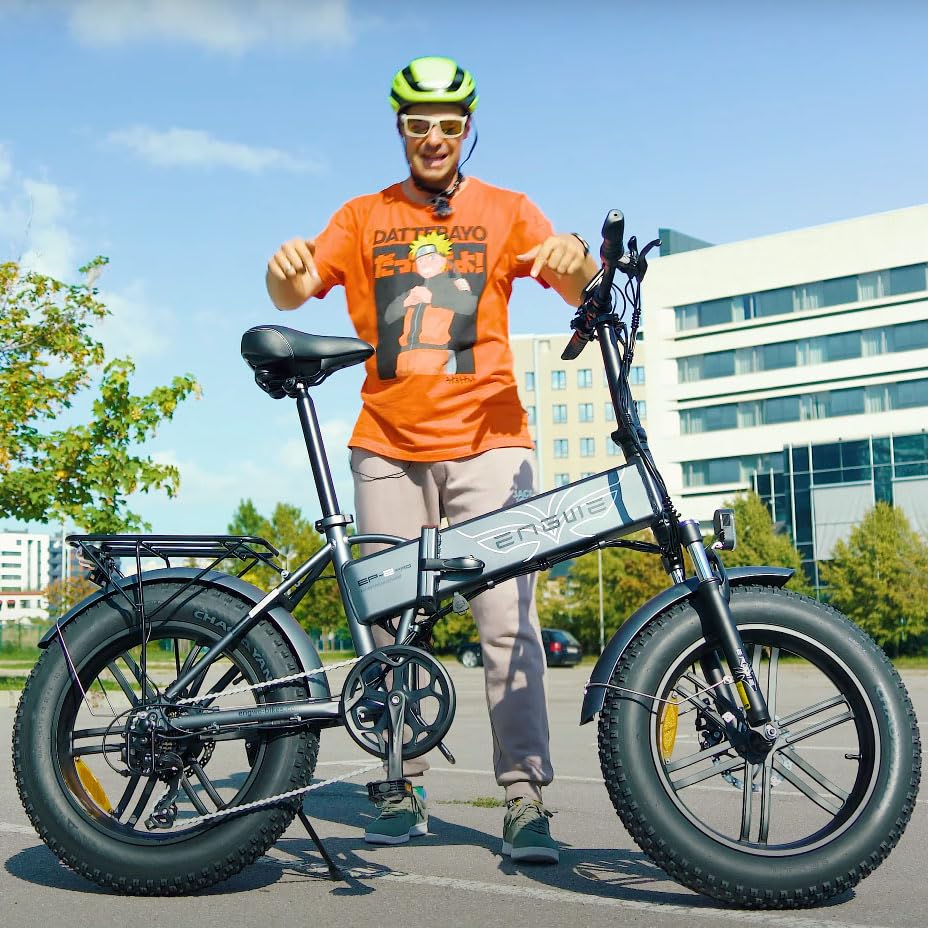 Foldable 20" x 3.0 Fat Tire Electric Bike with 52V 13AH Removable Battery O809787