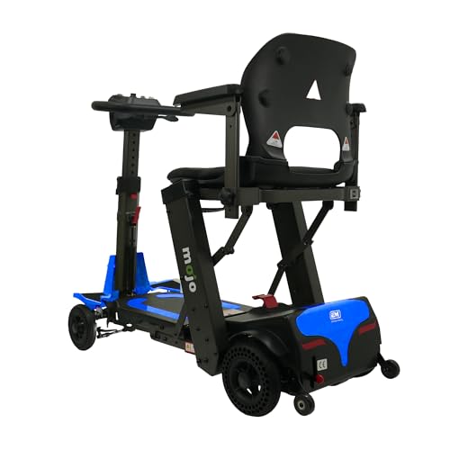 Auto-Folding Mobility Scooter with Remote Control, Lightweight, 300lb Weight Capacity, Extended Battery, Basket, Front LED Light, Lemony-Lime P43458