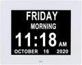 8 Alarm Auto-Dimming Extra Large Display Day Date Time Clock Y765
