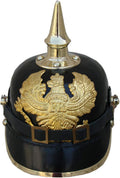 Leather Brass Spiked Military Helmet X220