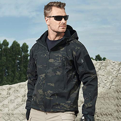 Camouflage Soft Shell Hooded Jacket C2600
