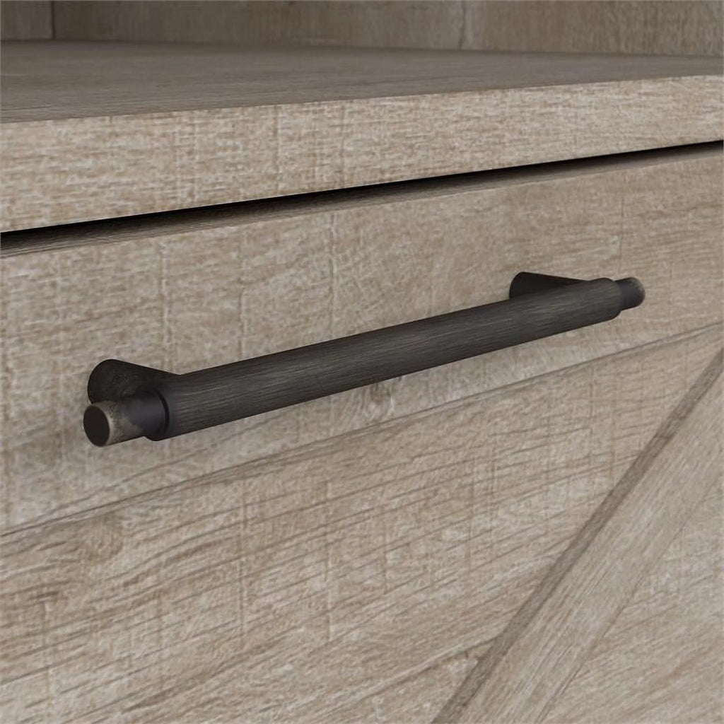 Washed Gray Lateral File Cabinet with Shelf Q9746